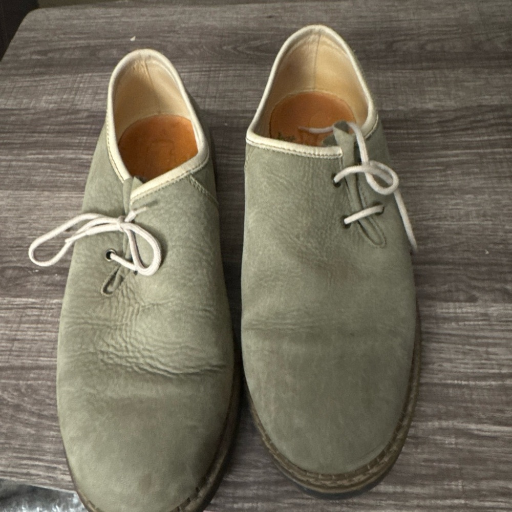 Men's Green Leather Shoes size 39